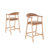 Contemporary Upholstered Bar Stool With Wood Legs And Curved Back-1980925664
