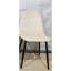 Ensemble de 4 chaises de salle à manger modernes en velours beige avec pieds en métal courbés et noirs pour la cuisine (4)-1656404201