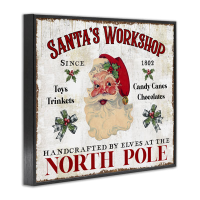North Pole Santa's Workshop Framed Giclee Art by Creatif Belle