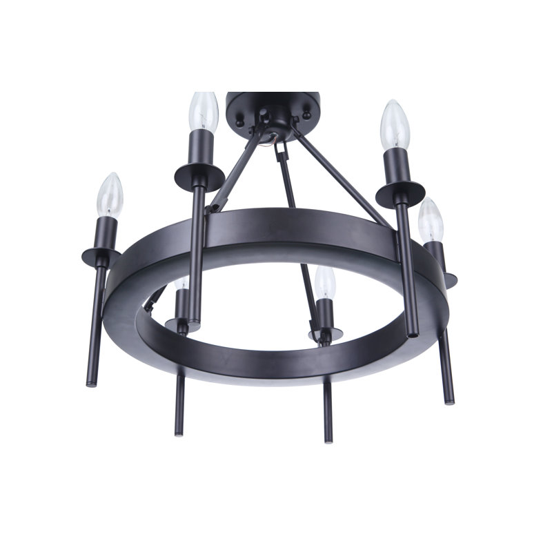 Anargyros Semi Flush Mount, Black