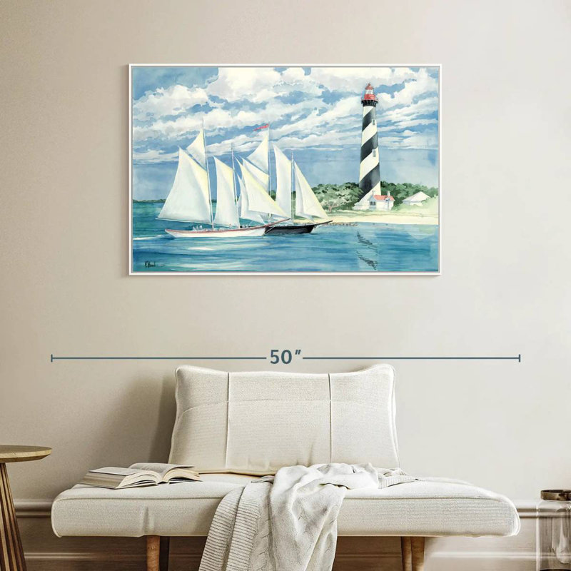 Passer la lumière, Cadre flottant blanc, 40 po x 27 po
