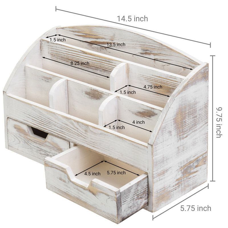 Harlequin Wood Desk Organiser with Drawers
