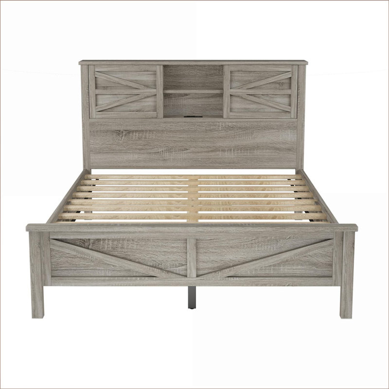 Ensemble de chambre à coucher | 3 pièces en ardoise, tête de lit avec rangement, table de chevet et amp; Commode | Panneau de particules
