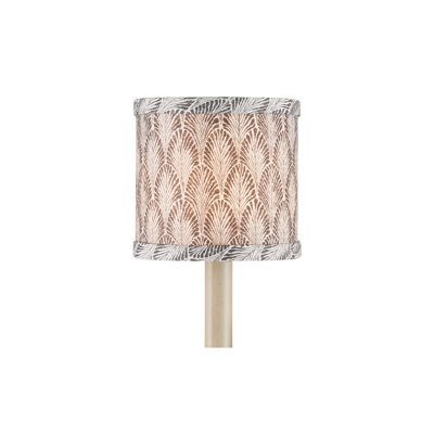 Plume - Drum Chandelier Shade - Blue, Ivory
