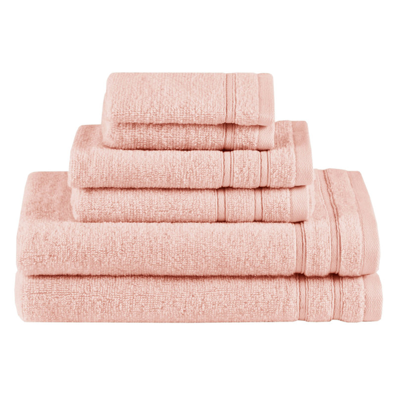 Ensemble de serviettes 100% coton 400GSM Essential, Rosé, Ensemble 6 serviettes de bain