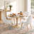 Chenille Upholstered Dining Chair With Solid Wood Legs-843294728-843294731