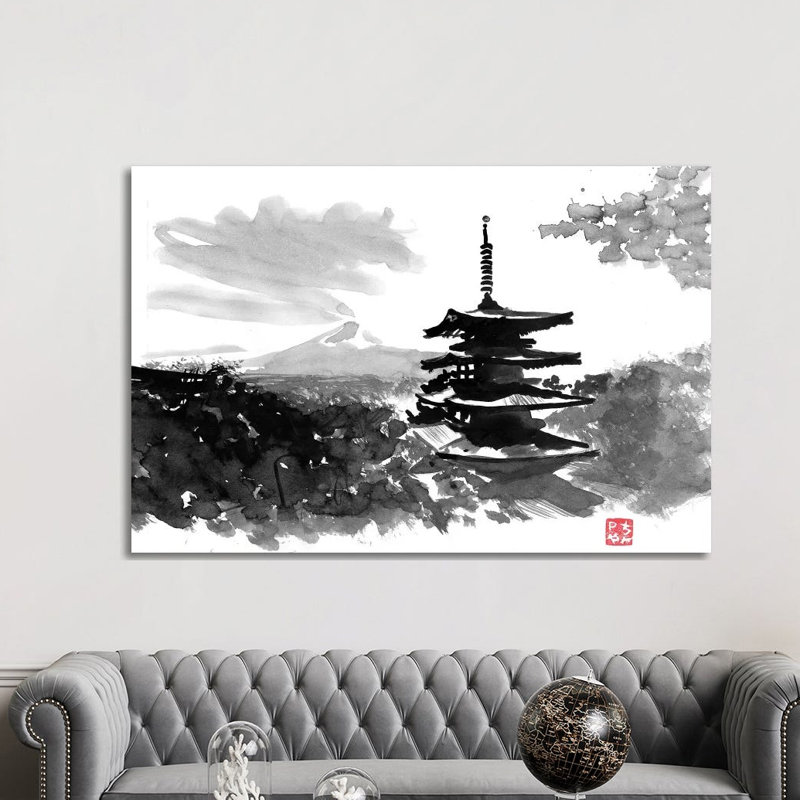 Temple by Péchane - Print on Canvas, 66.04 cm H x 45.72 cm W x 3.175 cm D, Wrapped Canvas