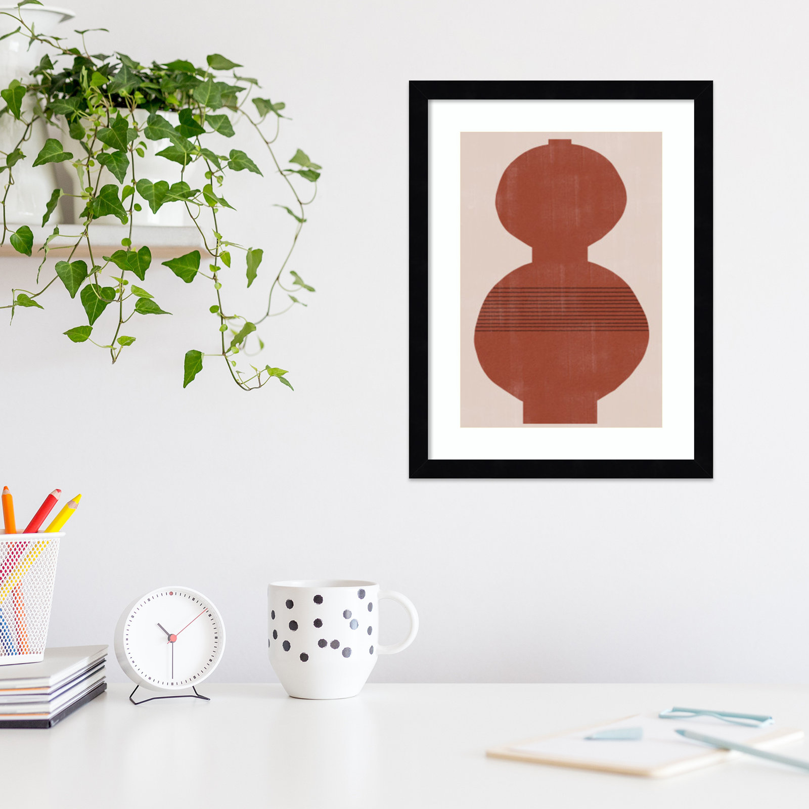 Vase No 3 Print by THE MIUUS STUDIO, Black, 13" W x 17" H