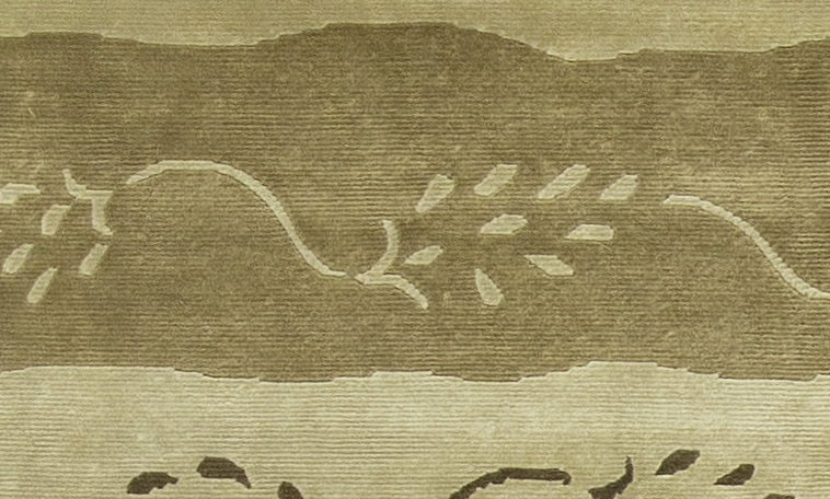 Hand-Knotted High-Quality Beige Area Rug