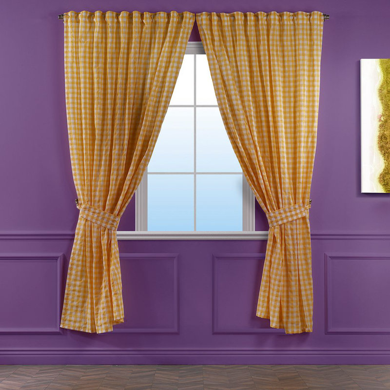 Blackout Curtain - 1 Pc, 36cm Width x 63cm Drop, Yellow