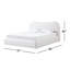 Lit rembourré Elena en lin vanille-103976343