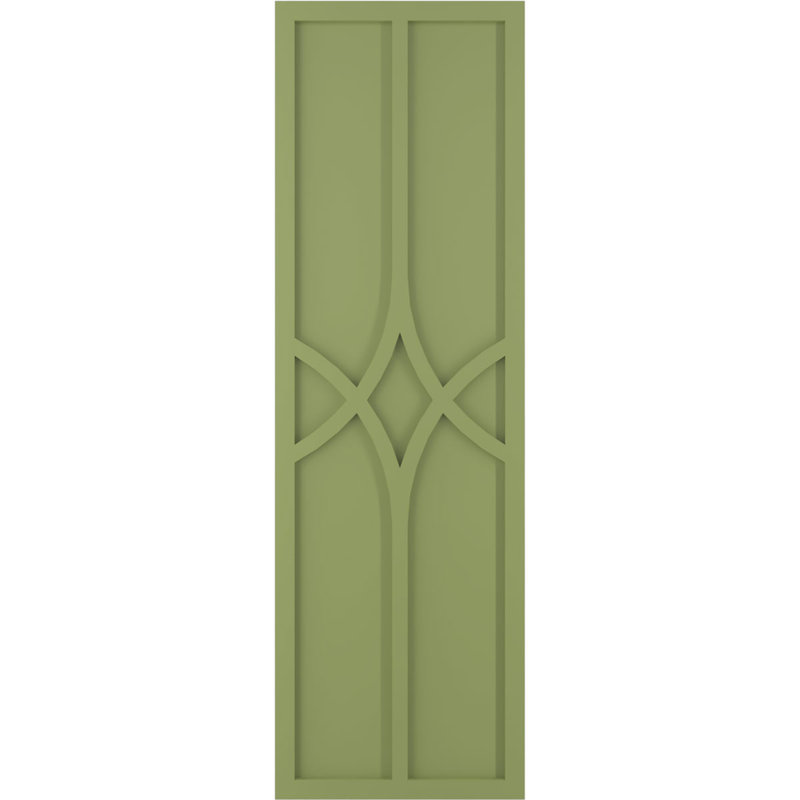 Volets en PVC True Fit, Vert mousse, 15", 72"