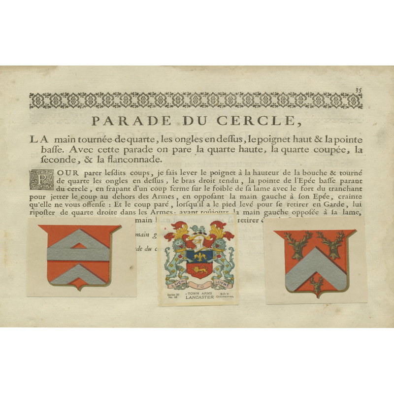 Vintage Armes & Crests VI - Wrapped Canvas Print, 20cm H x 30cm W x 3.8cm D