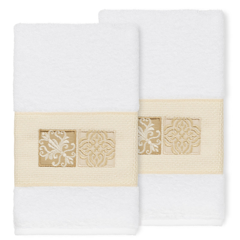 Vivian Midweight Hand Towel, White