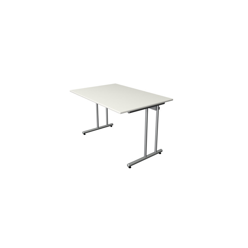 Folkestone Metal Base Writing Desk, White, 120cm H x 80cm W x 40cm D