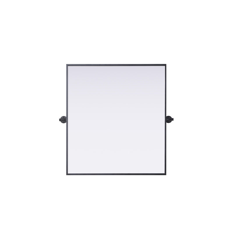 Amoura Pivot Mirror, Silver, 30" x 27"
