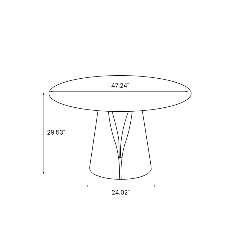 Table de salle à manger Suzzie, Clair, H 29,53 po x L 47,24 po x l 47,24 po, Bronze