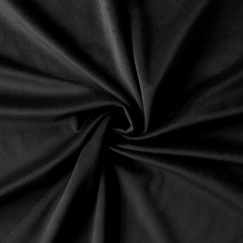 Jupe de lit en velours, Grand, Noir, 15"