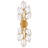 Fredrick Ramond Amira Four-Light Wall Sconce w/ Clear Pressed Glass Leaves