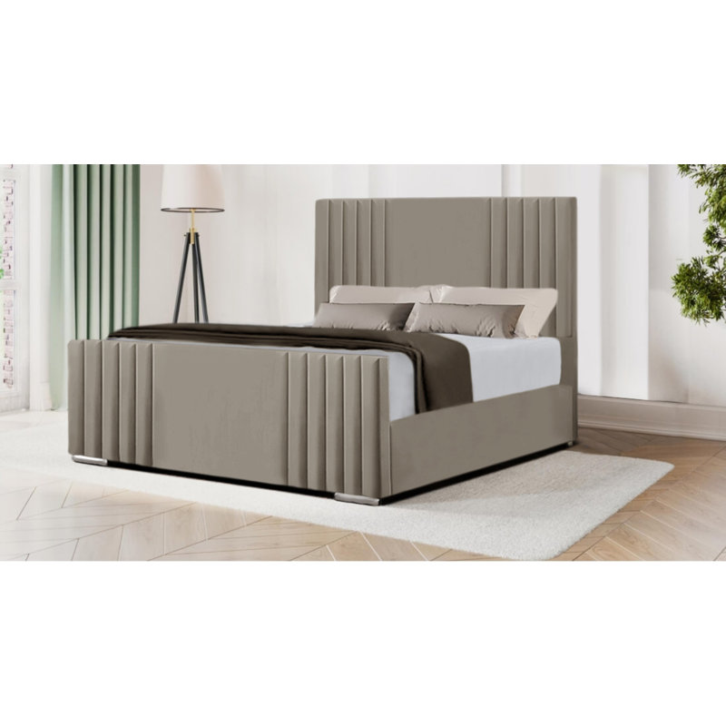 Morgyn Upholstered Bed, Coffee, 150 x 200 cm