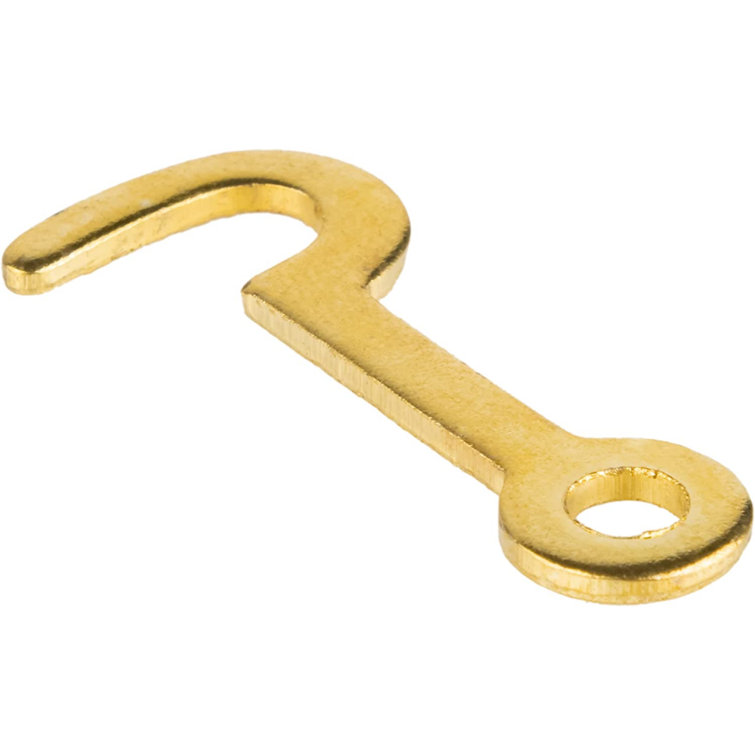 Brass Plated Box Lid Or Small Door Latch Hook (1 1/2 Long)