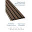Système de revêtement mural 106 po x 8,5 po, revêtement extérieur en composite, résistant aux intempéries et aux rayons UV-87896262