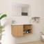 Ensemble de meuble-lavabo mural simple 36 "en L avec lavabo en résine-1948584571