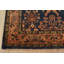 Tapis traditionnel noué à la main en laine fine bleu Sarouk 2 pi 11 po x 5 pi 3 po