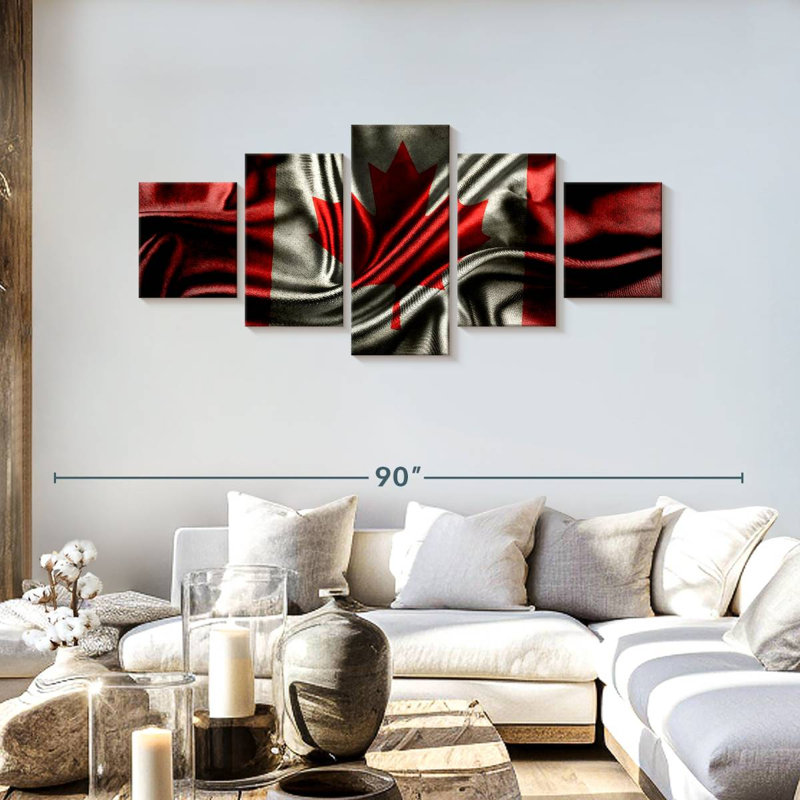 Dark Canada Flag, 30" H x 68" W