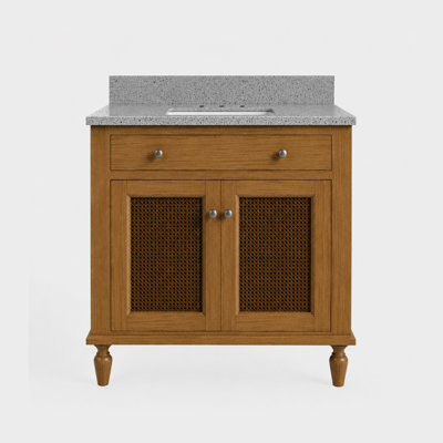 Comptoir de meuble-lavabo en noyer riche 30 po x P 21 po Marly