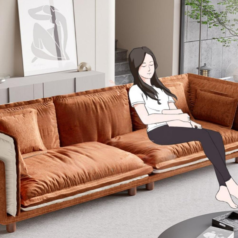 Retro Straight Embracing Sofa