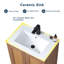 Ensemble de meuble-lavabo simple 24 po brun moderne
