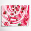 Dessert, fraise, crème glacée, art mural sur toile beige-827650373