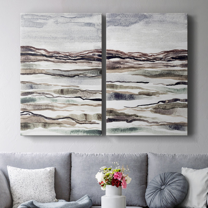 Muted Earth Layers I-Premium Gallery Wrapped Canvas -Ready to Hang, 36" H x 48" W