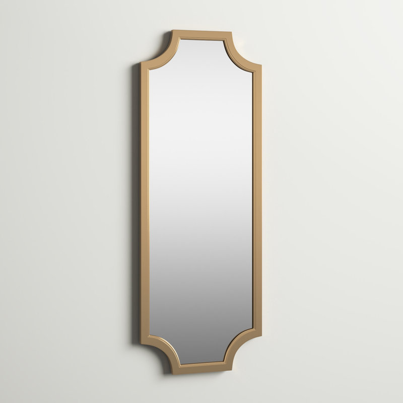 Miroir d'appoint Mertztown Glam, 48 po x 18 po, Or