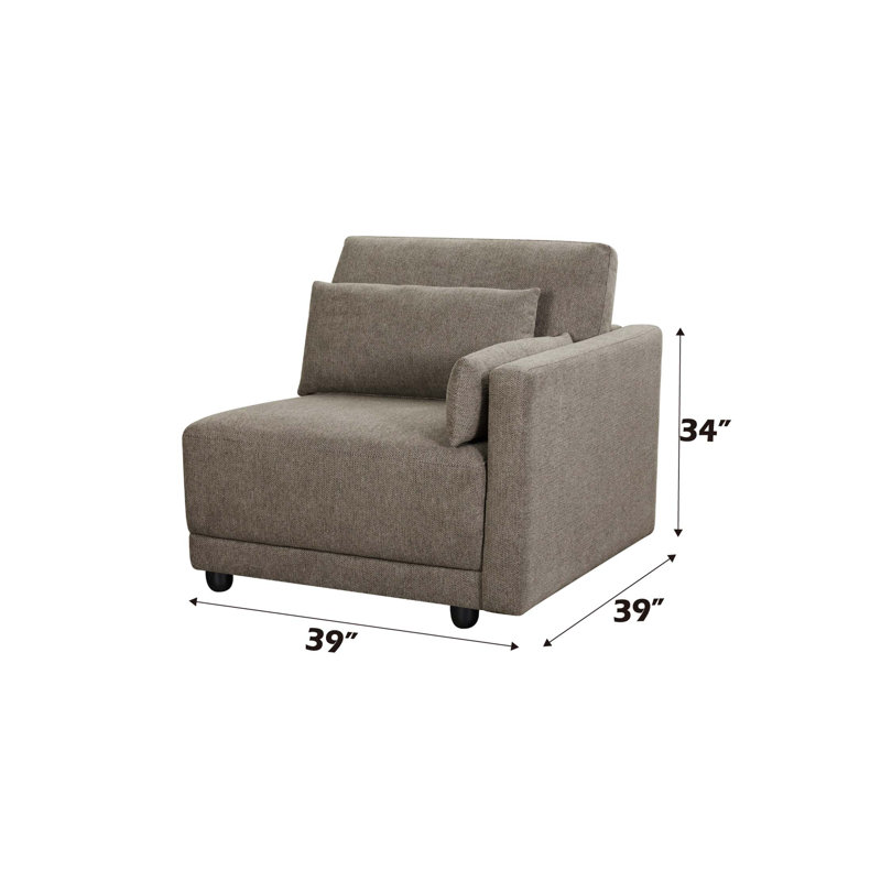 Canapé modulaire en lin avec coussins 4 pièces Rylie