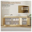 Banc de rangement pour chaussures avec portes en rotin tissé et rangement pour hall d'entrée HOMcom