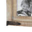Cadre photo mural en bois brun à 4 fentes avec accent métallique
