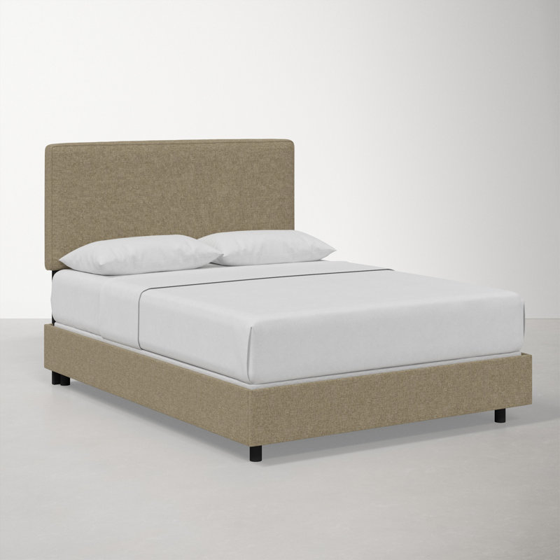 Marquise Upholstered Standard Bed, Twin, Zuma Natural Textured Linen