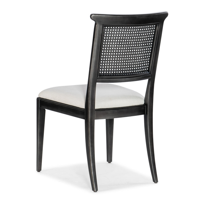 Charleston Upholstered Seat Side Chair, Black