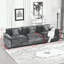 Canapé modulaire 3 places en chenille avec coussin moelleux-2116595275
