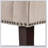 Low Back Accent Bench with Flared Arms & Nailhead Trim – Solid Wood Frame, Bronze Details