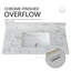 Dessus de meuble-lavabo de salle de bain, dessus de meuble-lavabo en pierre frittée Carra Barthroom avec lavabo rectangulaire encastré en céramique avec dosseret de meuble-lavabo, comptoir de meuble-lavabo
