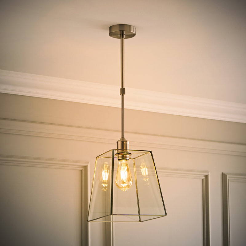 Susie Adjustable Drop Ceiling Light, Without Bulb, Brushed Nickel