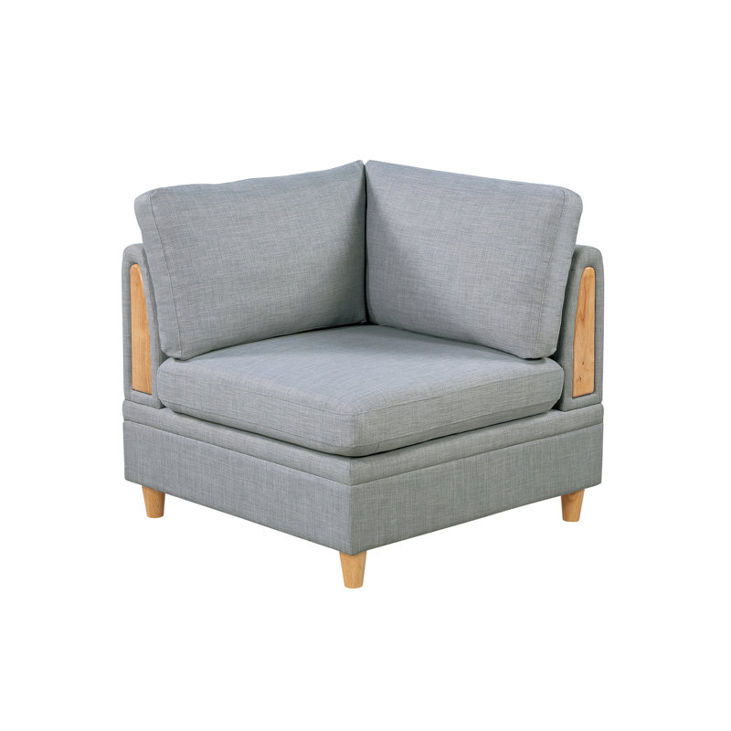 Gris délicat - 5 pièces, tissu orné, bois fabriqué 5 pièces en gris, enveloppé, fabriqué