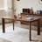 Solid wood dining table with solid weight-763530883