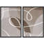 «Earthy Tones Abstract Curves Cozy Neutral Minimal Decor Nordic Zen Boho Living Room Office Room» - 2 pièces sur-98554650-98554648