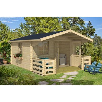 Lasita Luna 2 - 12 x 12 Ft. Summerhouse With Terrace (28mm)