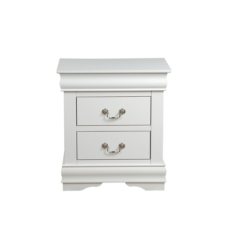 Table de chevet Louis Philippe, Blanc