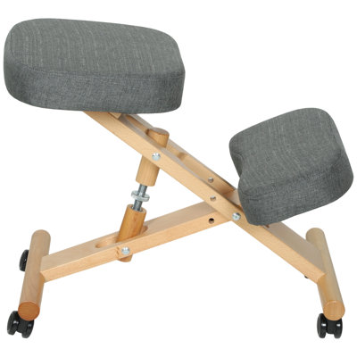 Fauteuil ergonomique à genoux, fauteuil Posture pour bureau à domicile, gris foncé